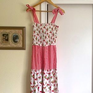 Bebop-Médium-Maxi Dress with strawberries 🍓